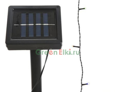 Светодиодная гирлянда на солнечной батарее 9.9 м., 100 LED ламп, мультицвет, Kaemingk, арт. 494459