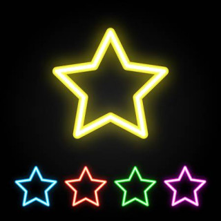 Комплект светодиодных звезд, 10 шт, мульти, LaitCom, арт. LC-13104 13-104