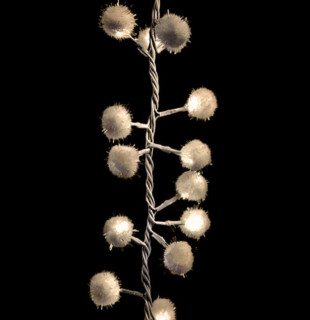  Светодиодная гирлянда Снежные шарики, 2 м, 220/24V, белый пр., теплый белый, Laitcom, арт. PSH128-80-1WW 24-091