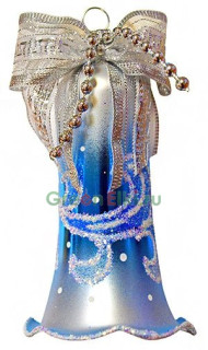 Елочное украшение Колокольчик Эхо 8,5 см., синий, Елочка, арт. С 505-синий