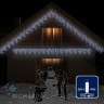 Светодиодная бахрома Rich LED, 3*0.5 м, влагозащитный колпачок, белая, прозрачный провод, арт. RL-i3*0.5-CT/W