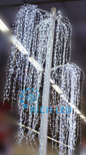 Светодиодные Дреды Rich LED, белые, мерцающие, 1120 LED, 2.4 метра, белый провод, арт. RL-DR2.4F-W/W