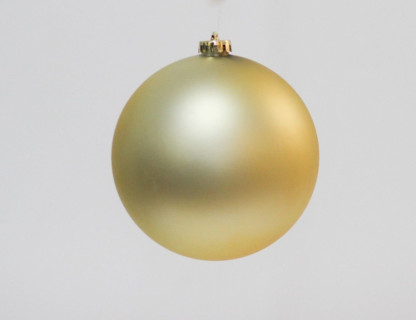Однотонный пластиковый шар 150 мм, матовый, золотой, арт. 1131348