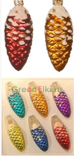 Набор игрушек на елку с ручной росписью Сосновый Бор, 6 шт., 10 см., Елочка, арт. С327