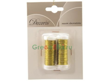 Комплект нитей для елочных игрушек и украшений Золотые струны 3000 см, 2 шт, золото, Kaemingk, арт. 708273