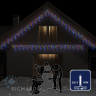 Светодиодная бахрома Rich LED, 3*0.5 м, мульти, мерцающая, прозрачный провод, арт. RL-i3*0.5F-T/M