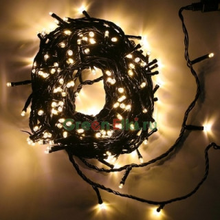 Светодиодная нить, 20 м., с динамикой, силикон, черн. пр., шампань, LaitCom, арт. EST208-8F10-8CH