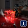 Светодиодная гирлянда Rich LED 10 м, 100 LED, 24В, соединяемая, влагозащитный колпачок, красная, прозрачный провод, арт. RL-S10C-24V-CT/R