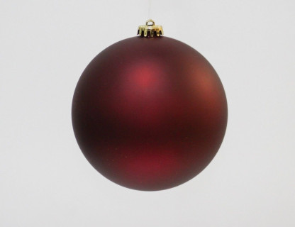 Однотонный пластиковый шар 150 мм, матовый, бордовый, арт. 1131351