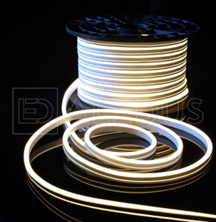 Гибкий неон ALEDUS 8х16 мм, бухта 50 м, белый, односторонний, арт. FX-WP-W