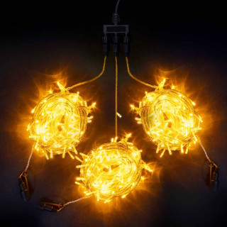 Комплект гирлянд, 3x20 м., 600 Led, прзр. пр., желтый, LaitCom, арт. KDD600C-10-1Y 03-041