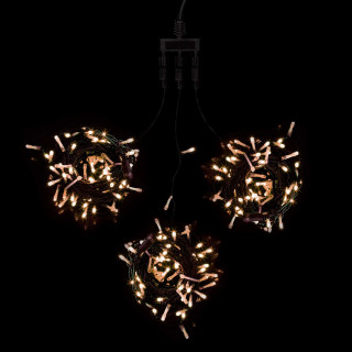 Комплект гирлянд, 3x20 м., 600 LED-ламп, черн. пр., теплый белый, LaitCom, арт. KDD600-11-1WW 03-056