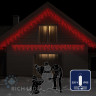 Светодиодная бахрома Rich LED, 3*0.5 м, влагозащитный колпачок, красная, прозрачный провод, арт. RL-i3*0.5-CT/R