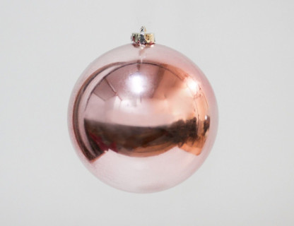 Однотонный пластиковый шар 150 мм, глянцевый, светло-розовый, арт. 1082334-02