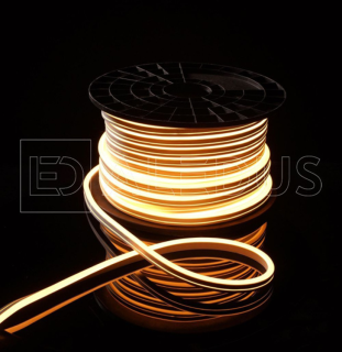 Гибкий неон ALEDUS 8х16 мм, бухта 50 м, теплый белый, односторонний, арт. FX-WP-WW