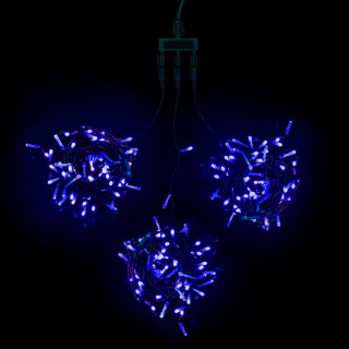Комплект гирлянд, 3x20 м., 600 LED-ламп, черн. пр., синий, LaitCom, арт. KDD600-11-1B 03-057