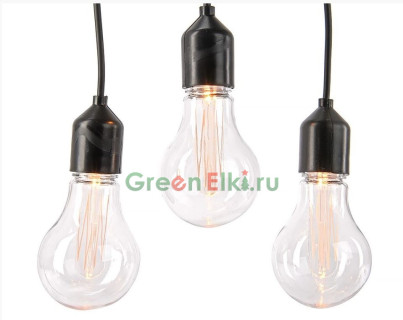 Светодиодная ретро гирлянда Бахрома 9.5 м., 20 LED ламп, теплый, Kaemingk, арт. 490105 