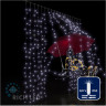 Светодиодный занавес Rich LED 2*2 м, влагозащитный колпачок, мерцающий, белый, белый провод,, арт. RL-C2*2F-CW/W