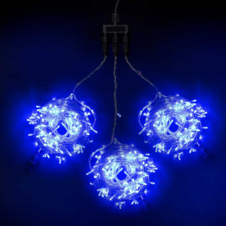 Комплект гирлянд, 3x20 м., 600 Led, прзр. пр., синий, LaitCom, арт. KDD600C-10-1B 03-039