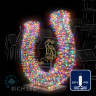 Светодиодная гирлянда Rich LED 10 м, 100 LED, 220 В, соединяемая, влагозащитный колпачок, мульти, белый провод, арт. RL-S10C-220V-CW/M