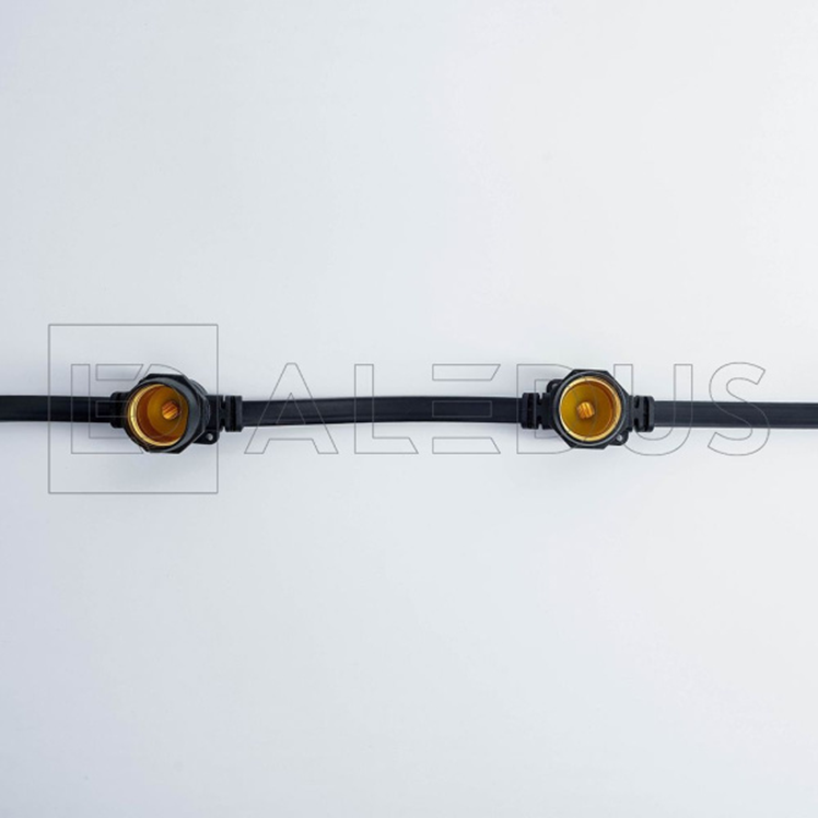 Белт лайт ALEDUS бухта 50 м, черный провод, ПВХ, шаг 20 см, Е27, арт. BC-BP-50M-20