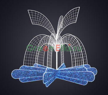 Светодиодная конструкция фонтан Сказочный, высота 2 м