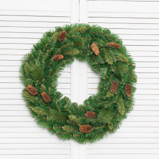 Хвойный венок Байкальский с шишками 60 см., арт. 52076