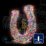 Светодиодная гирлянда Rich LED 10 м, 100 LED, 220 В, соединяемая, влагозащитный колпачок, мульти, прозрачный провод, арт. RL-S10C-220V-CT/M