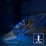 Светодиодная гирлянда Rich LED 10 м, 100 LED, 24В, соединяемая, влагозащитный колпачок, синяя, мерцающая, белый провод, арт. RL-S10CF-24V-CW/B