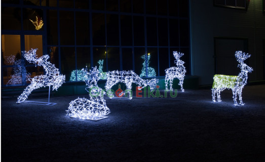 Светодиодные фигуры Большой Рождественский Экипаж