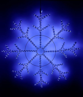 Светодиодная снежинка, 110 см., синий, LaitCom, арт. LC-13048 13-048