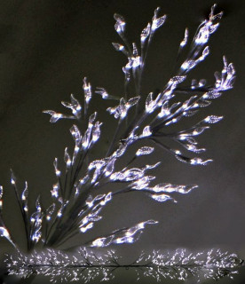 Светодиодная композиция прозрачные листья, 2,2 м., черн. пр., белый, LaitCom, арт. LC176L-B480A-J 11-005