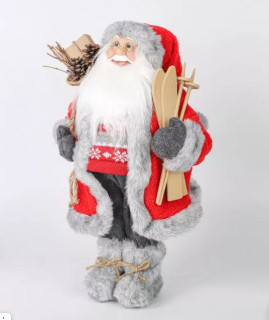 Новогодний дед мороз 45 см в красном наряде.