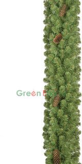 Хвойная гирлянда Снежная королева с шишками, диаметр 30 см., арт. 23001