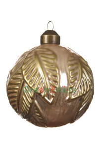 Набор стеклянных шаров Венский лес 80 мм., бронзовый, 3 шт., Kaemingk арт. 060100/1