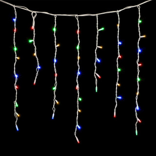 Электрогирлянда Бахрома, каучук, 3,2х0,9 м., бел. пр., мульти, LaitCom, арт. LL168-8-2M 04-174