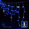 Светодиодная бахрома Rich LED, 3*0.5 м, влагозащитный колпачок, мерцающая, синяя, белый провод, арт. RL-i3*0.5F-CW/B