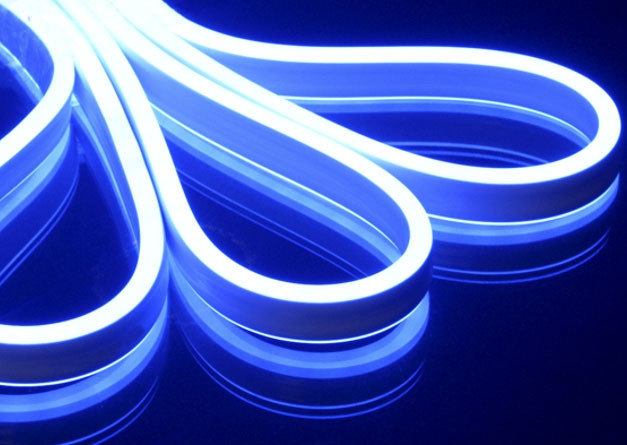 Светодиодный Гибкий Неон Rich LED, двухсторонний, синий, кратность резки 1 метр,  размер 8*16 мм, 220 В, 50 м, арт. RL-FX816D-120-220V-B/B