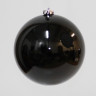 Однотонный пластиковый шар 150 мм, глянцевый, черный, арт. 1112694-01