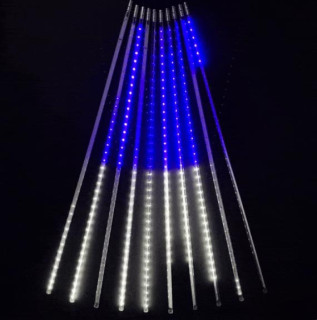 Гирлянда тающие сосульки, 10х0,8 м., 720LED, 24V, бело синий, Laitcom, арт. CCL720-10-1WB 15-053