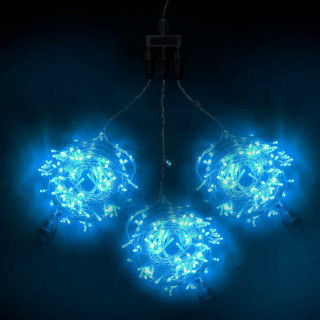 Комплект гирлянд, 3x20 м., 600 Led, прзр. пр., небесно голубой, LaitCom, арт. KDD600C-10-1SB 03-035