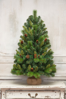 Искусственная сосна Байкальская с шишками 90 см., арт. 97090