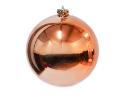 Однотонный пластиковый шар 150 мм, глянцевый, оранжевый, арт. 1112695-01