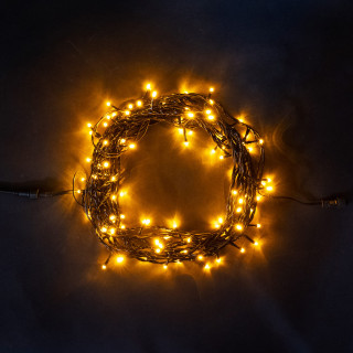 Светодиодная нить, 24V, 10 м., PVC , черн. пр., желтый, LaitCom, арт. PST100-11-1Y 05-048