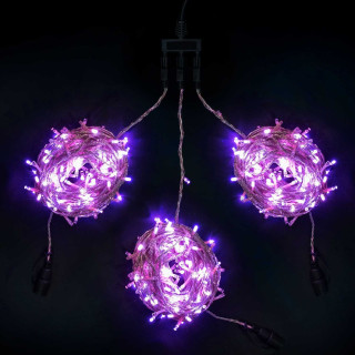 Комплект гирлянд, 3x20 м., 600 Led, прзр. пр., лиловый, LaitCom, арт. KDD600C-10-1L 03-043