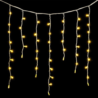 Электрогирлянда Бахрома, каучук, 3,2х0,9 м., бел. пр., теплый белый, LaitCom, арт. LL168-8-2WW 04-171