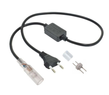 Установочный комплект для дюралайта F3-H2-220V, 13мм, черн. пр., LaitCom, арт. F3-H2-K 27-029