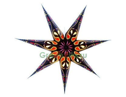 Звезда-плафон на подвеске Сири черная 70 см, арт. 236-58