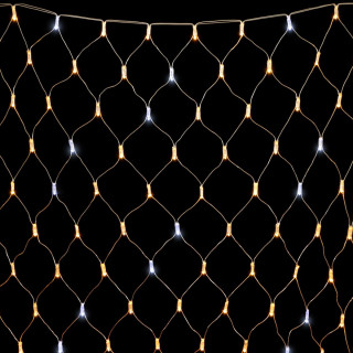 Светодиодная сетка с колпачком, с мерцанием белого диода, 2х2 м, тепло белый, LaitCom, арт. NTL256BLWCAP-10-2WW 17-028