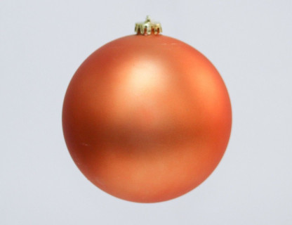 Однотонный пластиковый шар 150 мм, матовый, оранжевый, арт. 1131372